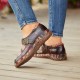 Genuine Leather Handmade Patchwork Comfy Retro Ethnic Pattern Flat Shoes Genuine Leather Handmade Patchwork Comfy Retro Ethnic Pattern Flat Shoes