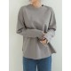 Women Long Sleeve Loose Solid Side Fork High Low Casual Pullover Sweatshirt Women Long Sleeve Loose Solid Side Fork High Low Casual Pullover Sweatshirt
