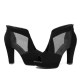 Women Casual Corduroy Chunky Heel Peep toe Pumps Shoes Women Casual Corduroy Chunky Heel Peep toe Pumps Shoes