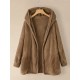 Women Plush Coat Open Front Side Pockets Casual Hooded Sweatshirt Women Plush Coat Open Front Side Pockets Casual Hooded Sweatshirt