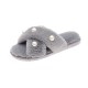 Women’s Pearl Inlay Warm Lined Casual Winter Plush Slippers Women’s Pearl Inlay Warm Lined Casual Winter Plush Slippers