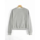 Women Thick Solid Puff Sleeve Solid Color O Neck Full Sleeve Pullover Sweatshirt Women Thick Solid Puff Sleeve Solid Color O Neck Full Sleeve Pullover Sweatshirt