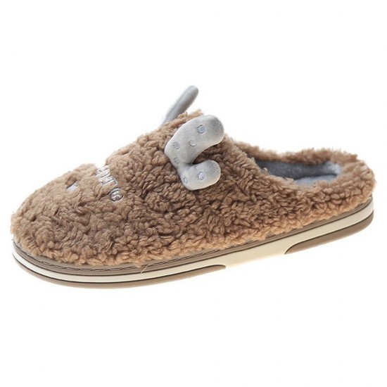 Women’s Cute Antlers Warm Lining Casual Home Plush Slippers Women’s Cute Antlers Warm Lining Casual Home Plush Slippers