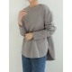 Women Long Sleeve Loose Solid Side Fork High Low Casual Pullover Sweatshirt Women Long Sleeve Loose Solid Side Fork High Low Casual Pullover Sweatshirt