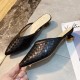 Women Casual Pointed Toe Braided Backless Cone Heels Shoes Women Casual Pointed Toe Braided Backless Cone Heels Shoes