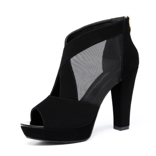 Women Casual Corduroy Chunky Heel Peep toe Pumps Shoes Women Casual Corduroy Chunky Heel Peep toe Pumps Shoes