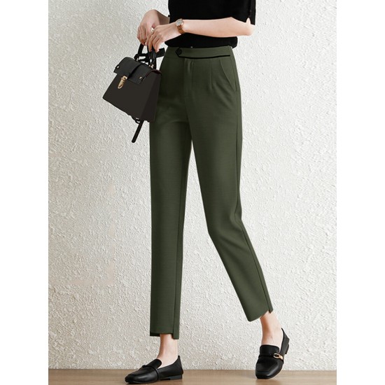 Pocket Step Hem Tailored Pants For Women Pocket Step Hem Tailored Pants For Women
