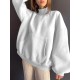 Women Solid Loose Casual Thick Sweatshirts with Kangaroo Pockets Women Solid Loose Casual Thick Sweatshirts with Kangaroo Pockets