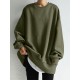 Women Solid Loose Basic All Match Commute Homely Outer Wear Sweatshirt Women Solid Loose Basic All Match Commute Homely Outer Wear Sweatshirt