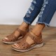Women’s Summer Comfort Round Toe Hand Sewn Plus Size Platform Sandals Women’s Summer Comfort Round Toe Hand Sewn Plus Size Platform Sandals
