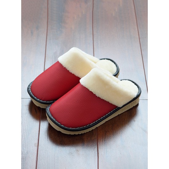 Women Warm Lining Waterproof Slip Resistant Backless Winter Indoor Slippers Women Warm Lining Waterproof Slip Resistant Backless Winter Indoor Slippers