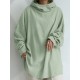 Women 100 Cotton Solid Color Wide Collar Button Cuffs Hoodie Women 100 Cotton Solid Color Wide Collar Button Cuffs Hoodie