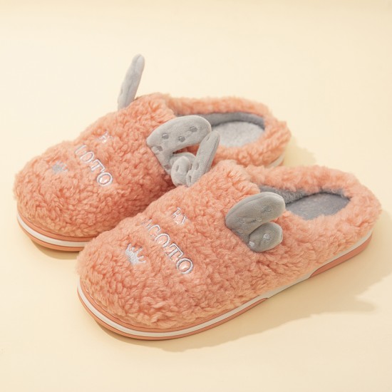 Women’s Cute Antlers Warm Lining Casual Home Plush Slippers Women’s Cute Antlers Warm Lining Casual Home Plush Slippers