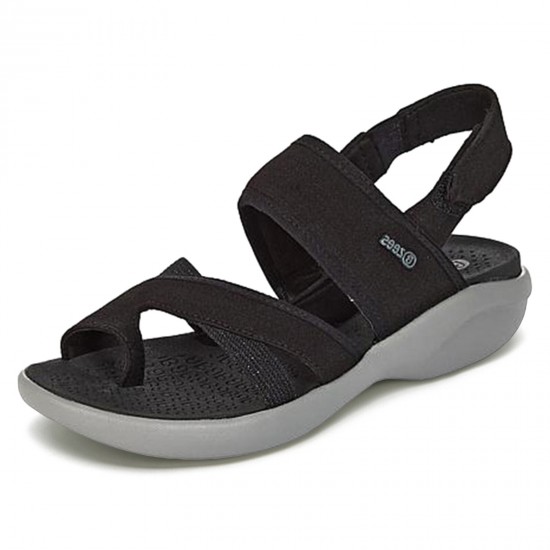 Plus Size Hook Loop Stretch Contrast Embroidered Element Outdoors Sandals For Women Plus Size Hook Loop Stretch Contrast Embroidered Element Outdoors Sandals For Women