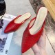 Women Casual Pointed Toe Braided Backless Cone Heels Shoes Women Casual Pointed Toe Braided Backless Cone Heels Shoes