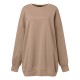 Women Puff Sleeve Crew Neck Solid Color Hem Long Sleeve Sweatshirts Women Puff Sleeve Crew Neck Solid Color Hem Long Sleeve Sweatshirts