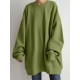 Women Puff Sleeve Crew Neck Solid Color Hem Long Sleeve Sweatshirts Women Puff Sleeve Crew Neck Solid Color Hem Long Sleeve Sweatshirts