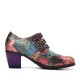 Women Retro Floral Printing Leather Comfy Hook Loop Round Toe Soft Chunky Heels Women Retro Floral Printing Leather Comfy Hook Loop Round Toe Soft Chunky Heels