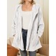 Women Plush Coat Open Front Side Pockets Casual Hooded Sweatshirt Women Plush Coat Open Front Side Pockets Casual Hooded Sweatshirt