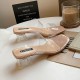 Women Transparent Bind Solid Color Chunky Heels Slippers Women Transparent Bind Solid Color Chunky Heels Slippers