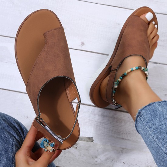 Women Casual Summer Beach Vacation Hook Loop Thumb Sandals Women Casual Summer Beach Vacation Hook Loop Thumb Sandals